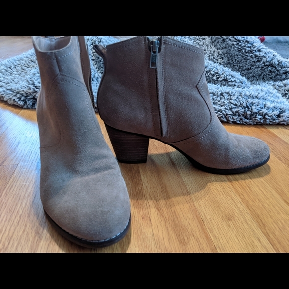 Faux Suede Heeled Booties - Picture 3 of 4